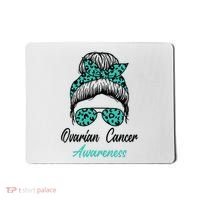 Ovarian Cancer Awareness Messy Bun Support Women Mousepad thumb 0