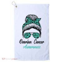 Ovarian Cancer Awareness Messy Bun Support Women Golf Towel thumb 0