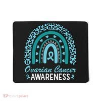 Ovarian Cancer Awareness Month Teal Rainbow Ribbon Mousepad thumb 0