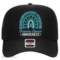 Ovarian Cancer Awareness Month Teal Rainbow Ribbon Hat thumb 0