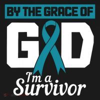 Ovarian Cancer Awareness By The Grace Of Im A Survivor Women's Hoodie thumb 2