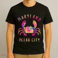 Ocean City Blue Crab Tie Dye Maryland Maryland Vacation T-Shirt thumb 3