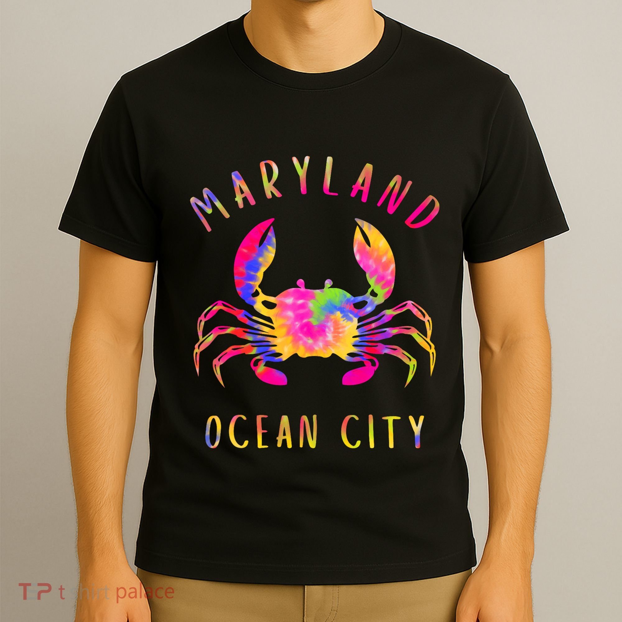 Ocean City Blue Crab Tie Dye Maryland Maryland Vacation T-Shirt