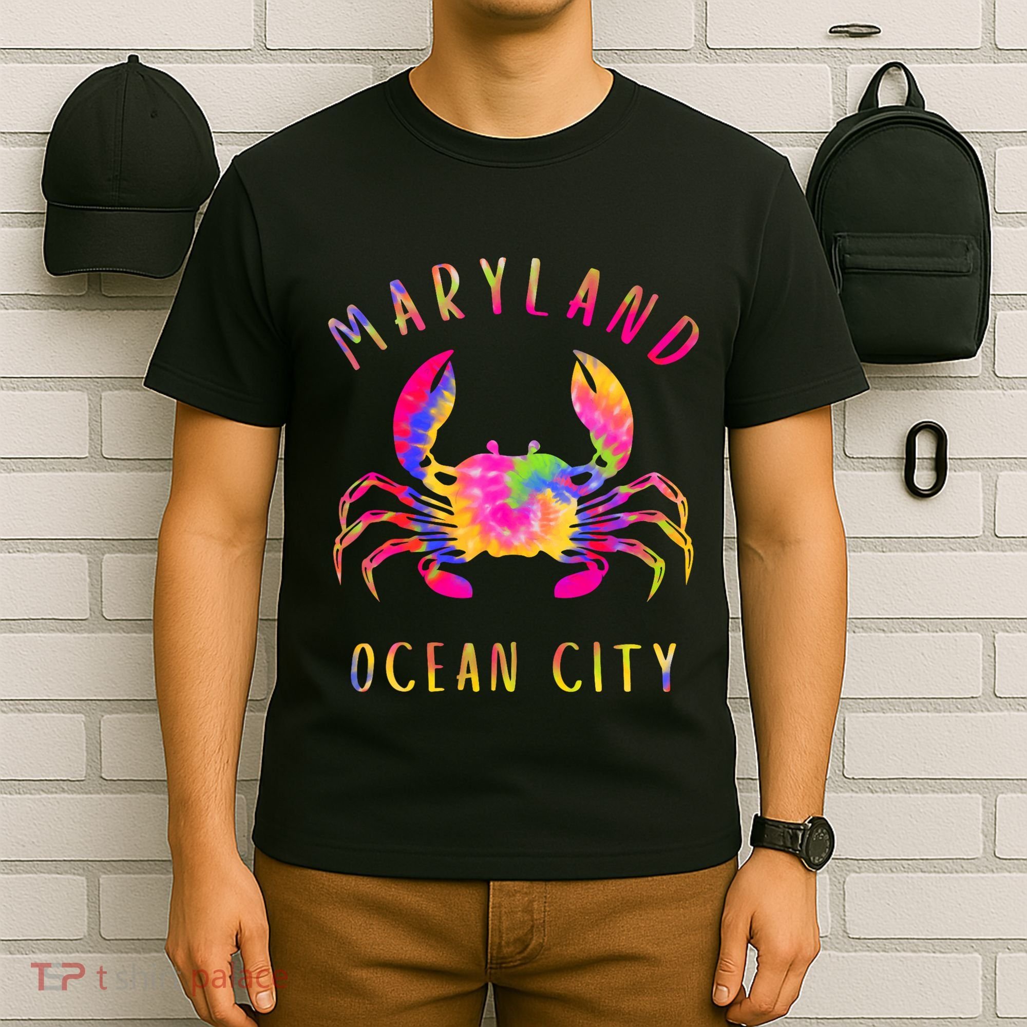 Ocean City Blue Crab Tie Dye Maryland Maryland Vacation T-Shirt