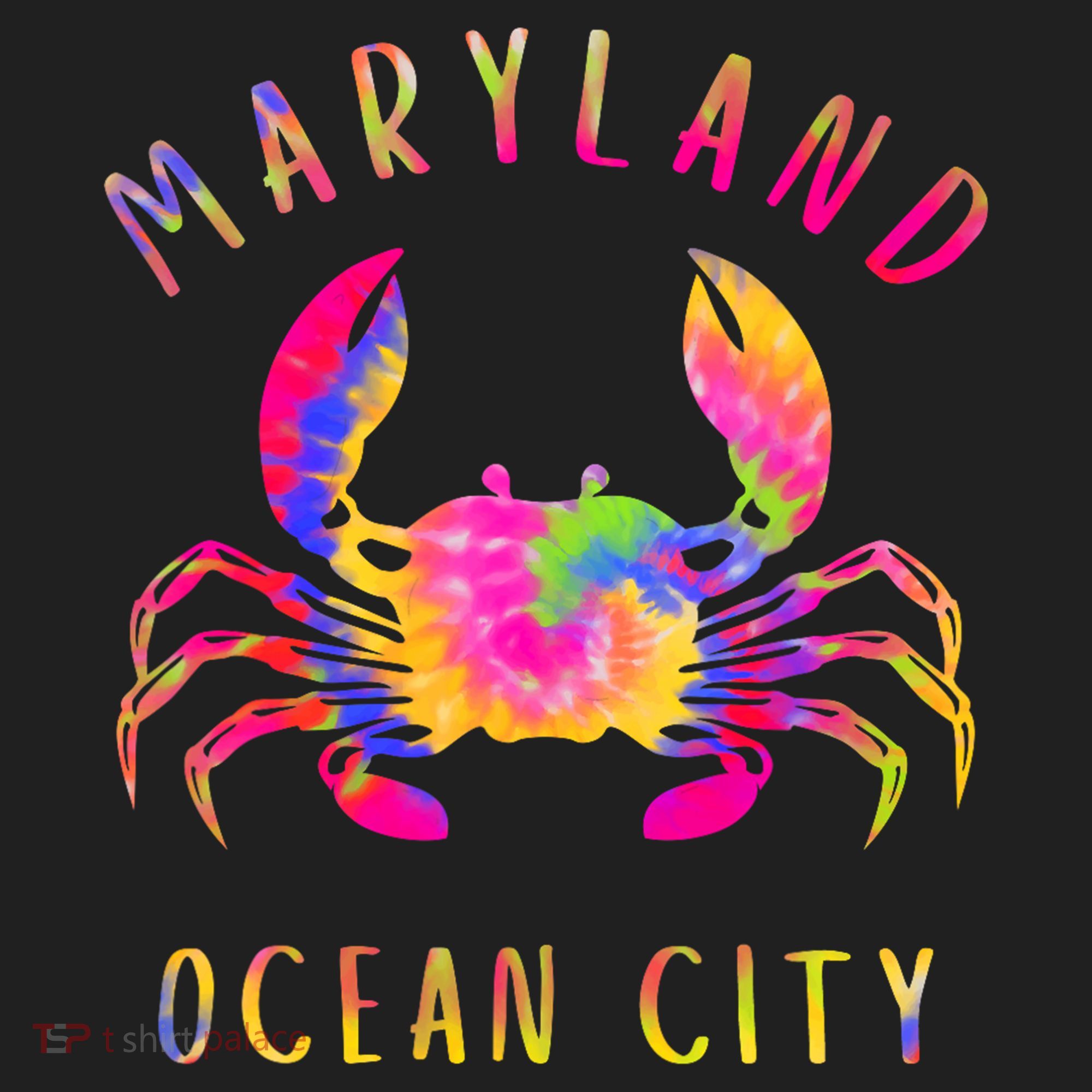 Ocean City Blue Crab Tie Dye Maryland Maryland Vacation Beanie