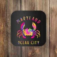 Ocean City Blue Crab Tie Dye Maryland Maryland Vacation Coaster thumb 0