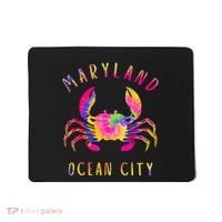 Ocean City Blue Crab Tie Dye Maryland Maryland Vacation Mousepad thumb 0