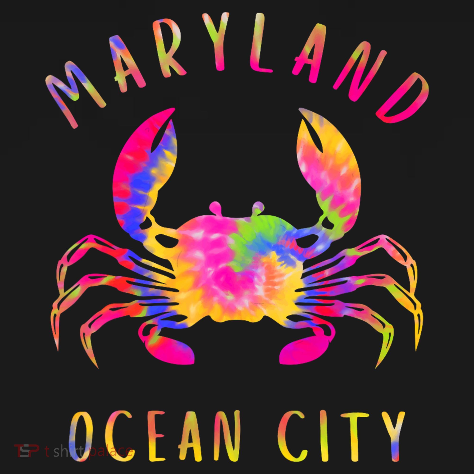 Ocean City Blue Crab Tie Dye Maryland Maryland Vacation Mousepad