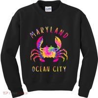 Ocean City Blue Crab Tie Dye Maryland Maryland Vacation Kids Sweatshirt thumb 0