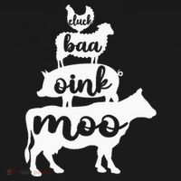 Oink Cluck Baa Moo Birthday Pig Chicken Cow Farmer Apron thumb 3