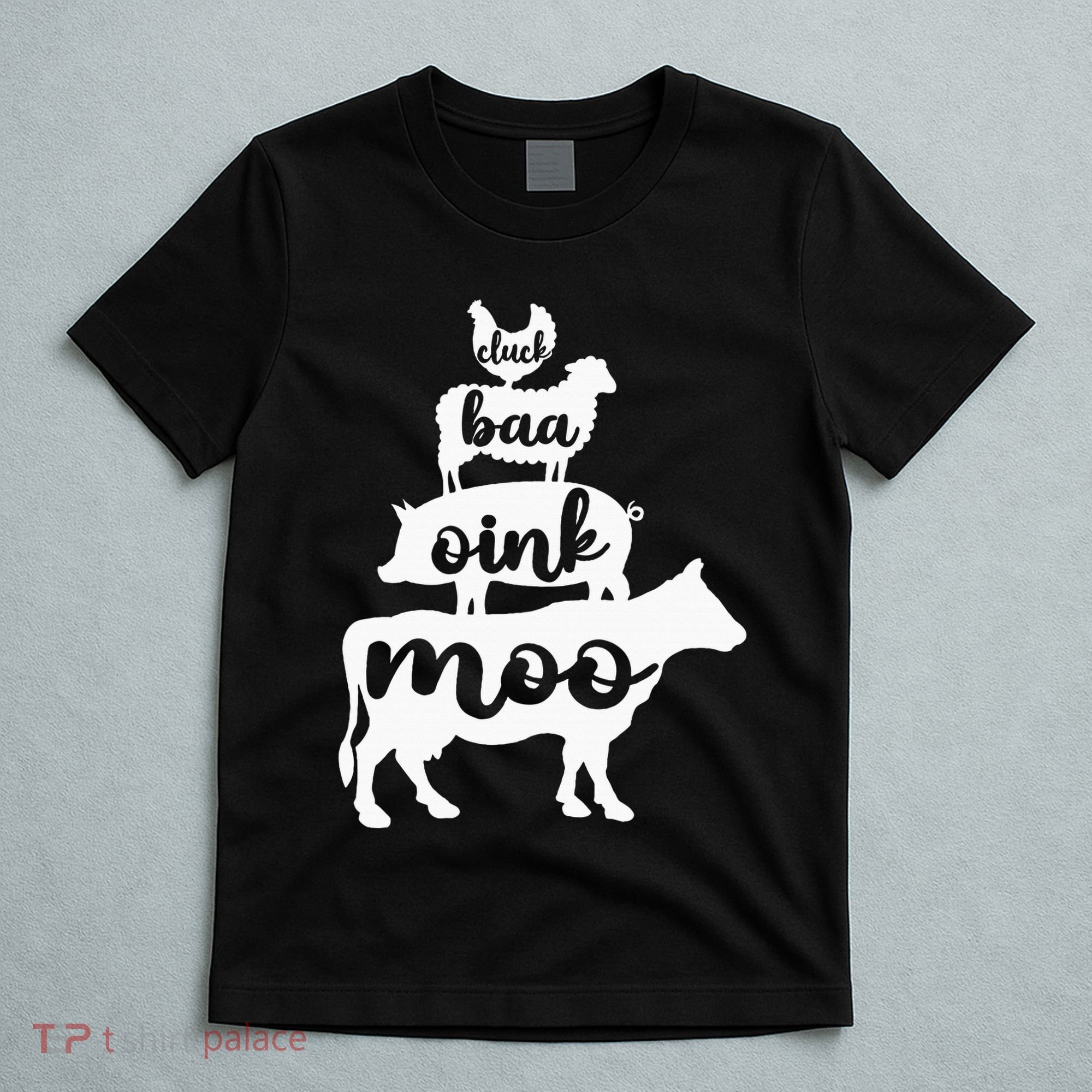 Oink Cluck Baa Moo Birthday Pig Chicken Cow Farmer T-Shirt