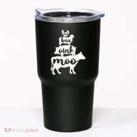 Oink Cluck Baa Moo Birthday Pig Chicken Cow Farmer Tumbler thumb 0