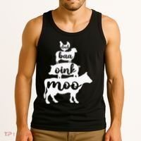 Oink Cluck Baa Moo Birthday Pig Chicken Cow Farmer Tank Top thumb 3