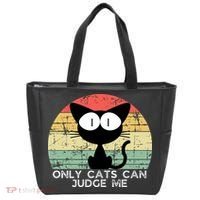 ONLY CATS CAN JUDGE ME FUNNY CAT LOVER Tote Bag thumb 0