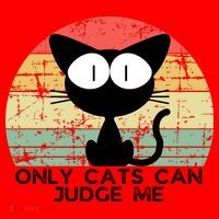 ONLY CATS CAN JUDGE ME FUNNY CAT LOVER Santa Hat thumb 1