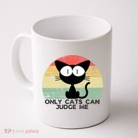 ONLY CATS CAN JUDGE ME FUNNY CAT LOVER Coffee Mug thumb 0