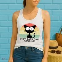 ONLY CATS CAN JUDGE ME FUNNY CAT LOVER Women's Tank Top thumb 2