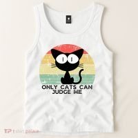 ONLY CATS CAN JUDGE ME FUNNY CAT LOVER Tank Top thumb 2