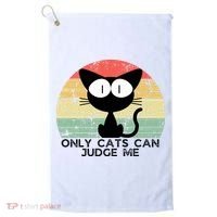 ONLY CATS CAN JUDGE ME FUNNY CAT LOVER Golf Towel thumb 0