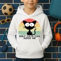 ONLY CATS CAN JUDGE ME FUNNY CAT LOVER Kids Hoodie thumb 2