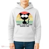 ONLY CATS CAN JUDGE ME FUNNY CAT LOVER Kids Hoodie thumb 4