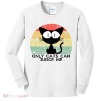 ONLY CATS CAN JUDGE ME FUNNY CAT LOVER Kids Long Sleeve Shirt thumb 0