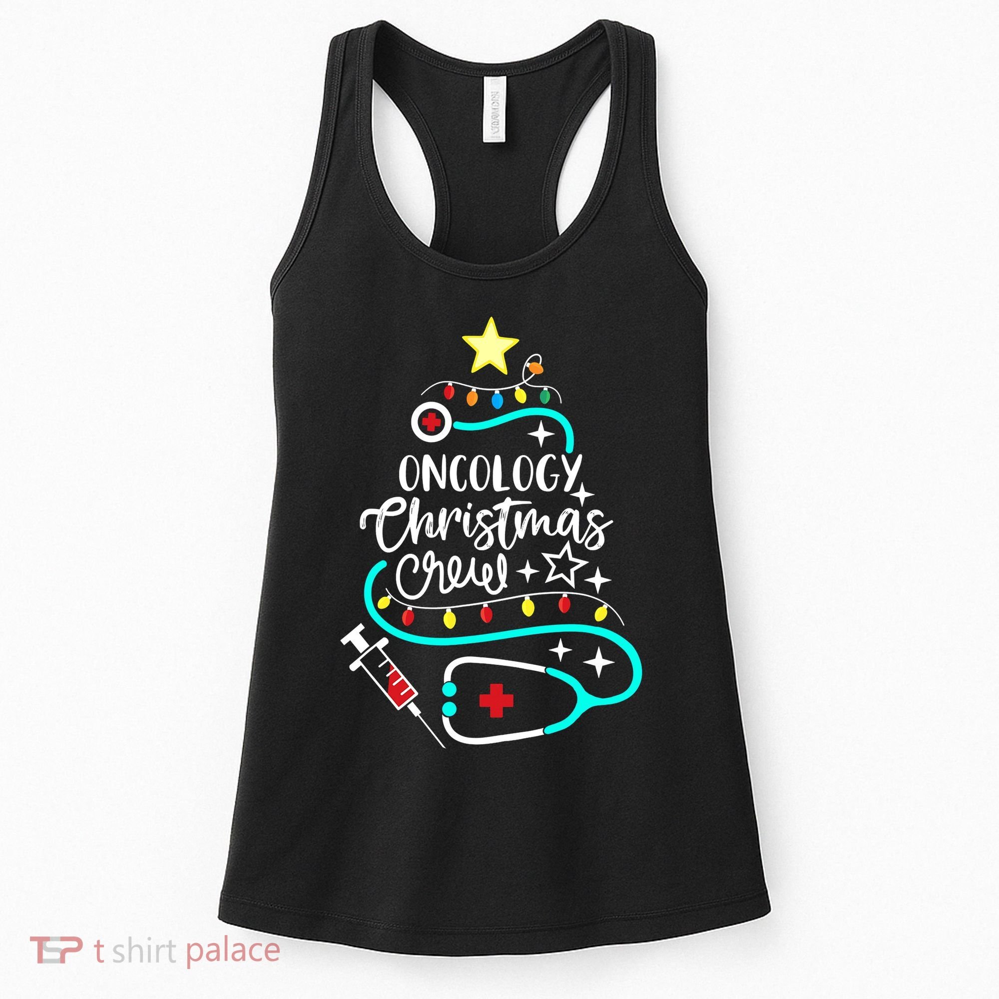Oncology Christmas Crew Oncology Nurse Oncologist Secretary Women's Tank Top
