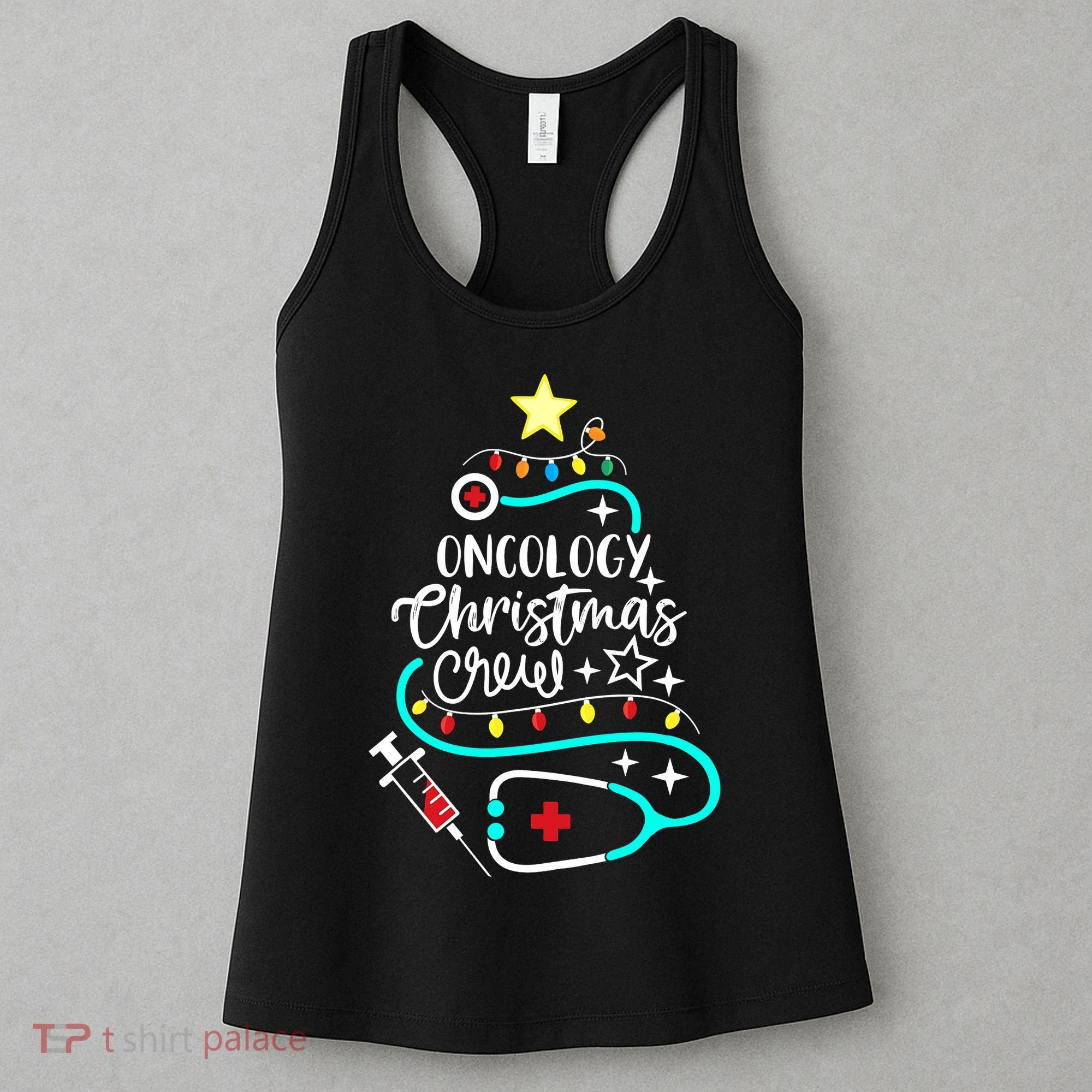 Oncology Christmas Crew Oncology Nurse Oncologist Secretary Women's Tank Top