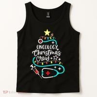 Oncology Christmas Crew Oncology Nurse Oncologist Secretary Tank Top thumb 2