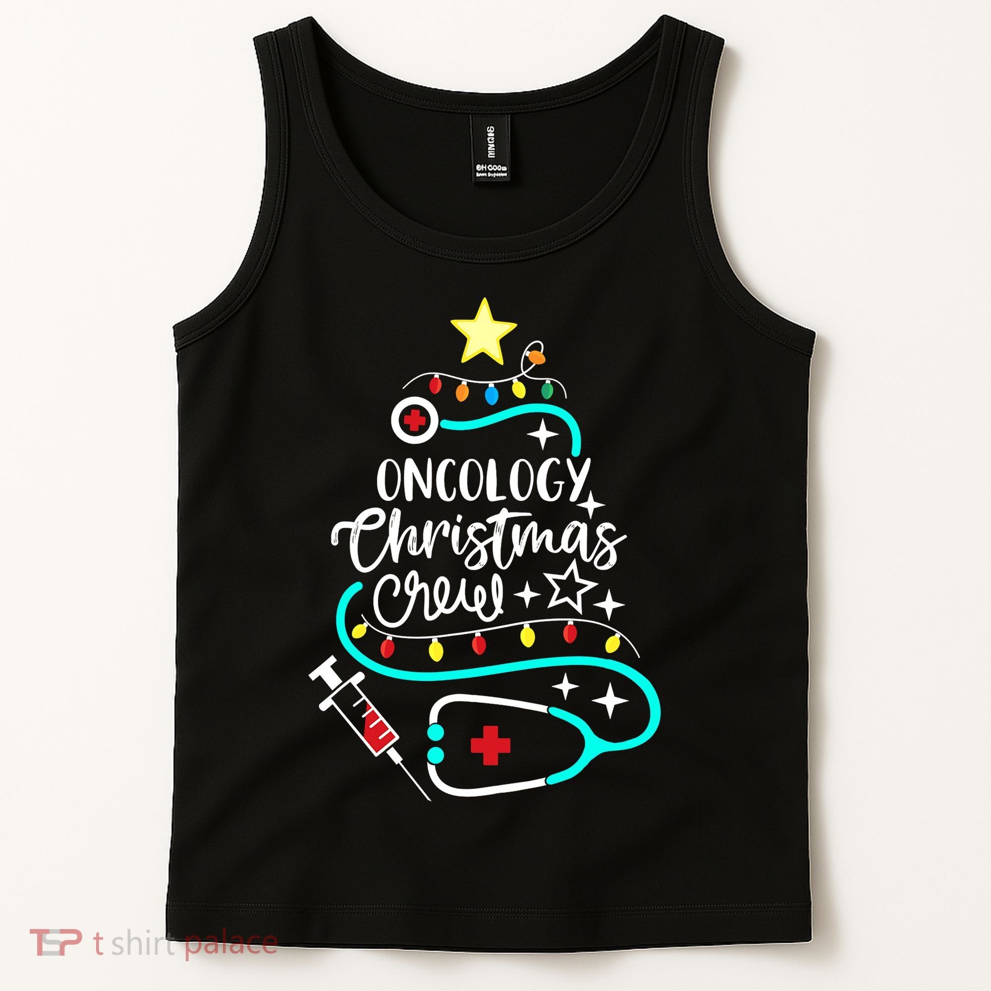 Oncology Christmas Crew Oncology Nurse Oncologist Secretary Tank Top