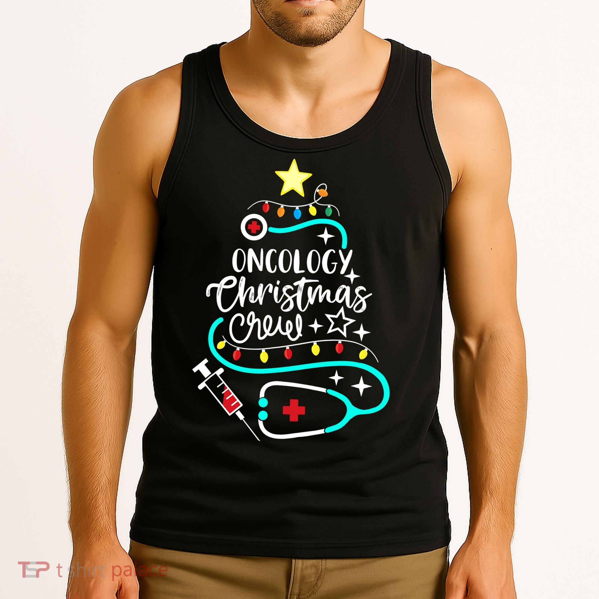 Oncology Christmas Crew Oncology Nurse Oncologist Secretary Tank Top