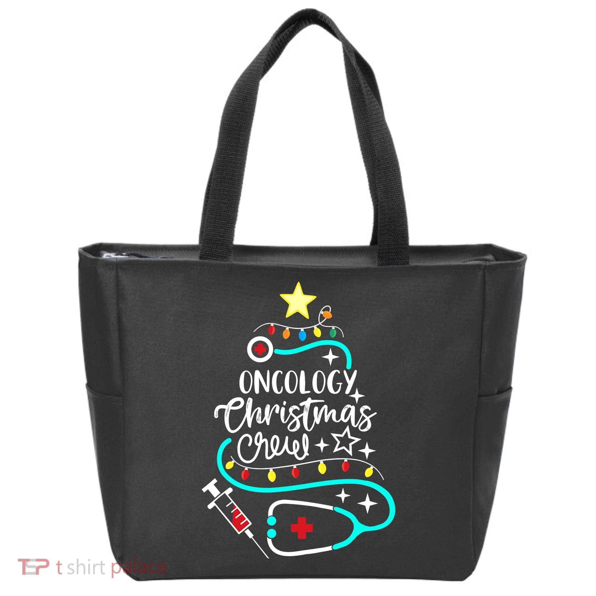 Oncology Christmas Crew Oncology Nurse Oncologist Secretary Tote Bag