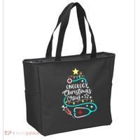 Oncology Christmas Crew Oncology Nurse Oncologist Secretary Tote Bag thumb 2