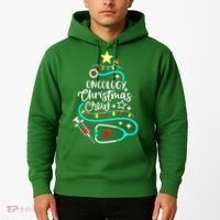 Oncology Christmas Crew Oncology Nurse Oncologist Secretary Hoodie thumb 2