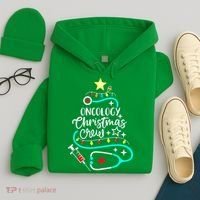 Oncology Christmas Crew Oncology Nurse Oncologist Secretary Hoodie thumb 4