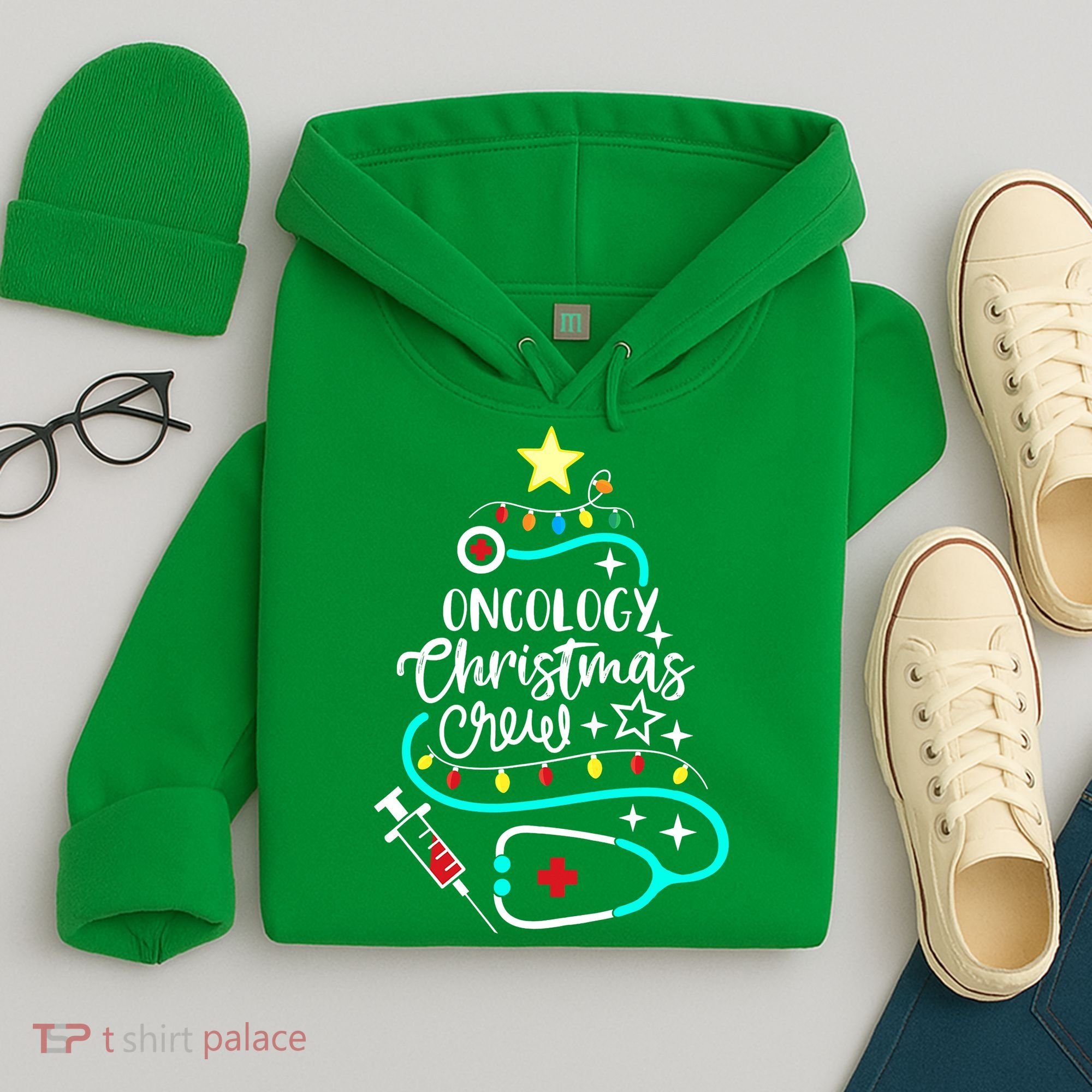 Oncology Christmas Crew Oncology Nurse Oncologist Secretary Hoodie
