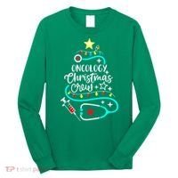 Oncology Christmas Crew Oncology Nurse Oncologist Secretary Long Sleeve Shirt thumb 0