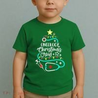 Oncology Christmas Crew Oncology Nurse Oncologist Secretary Toddler T-Shirt thumb 2