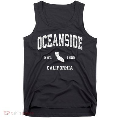 Oceanside California Ca Vintage Athletic Tank Top
