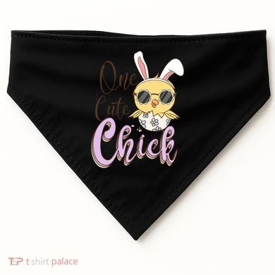 One Cute Chick With Glasses Funny Bunny Easter Day USA-Made Doggie Bandana