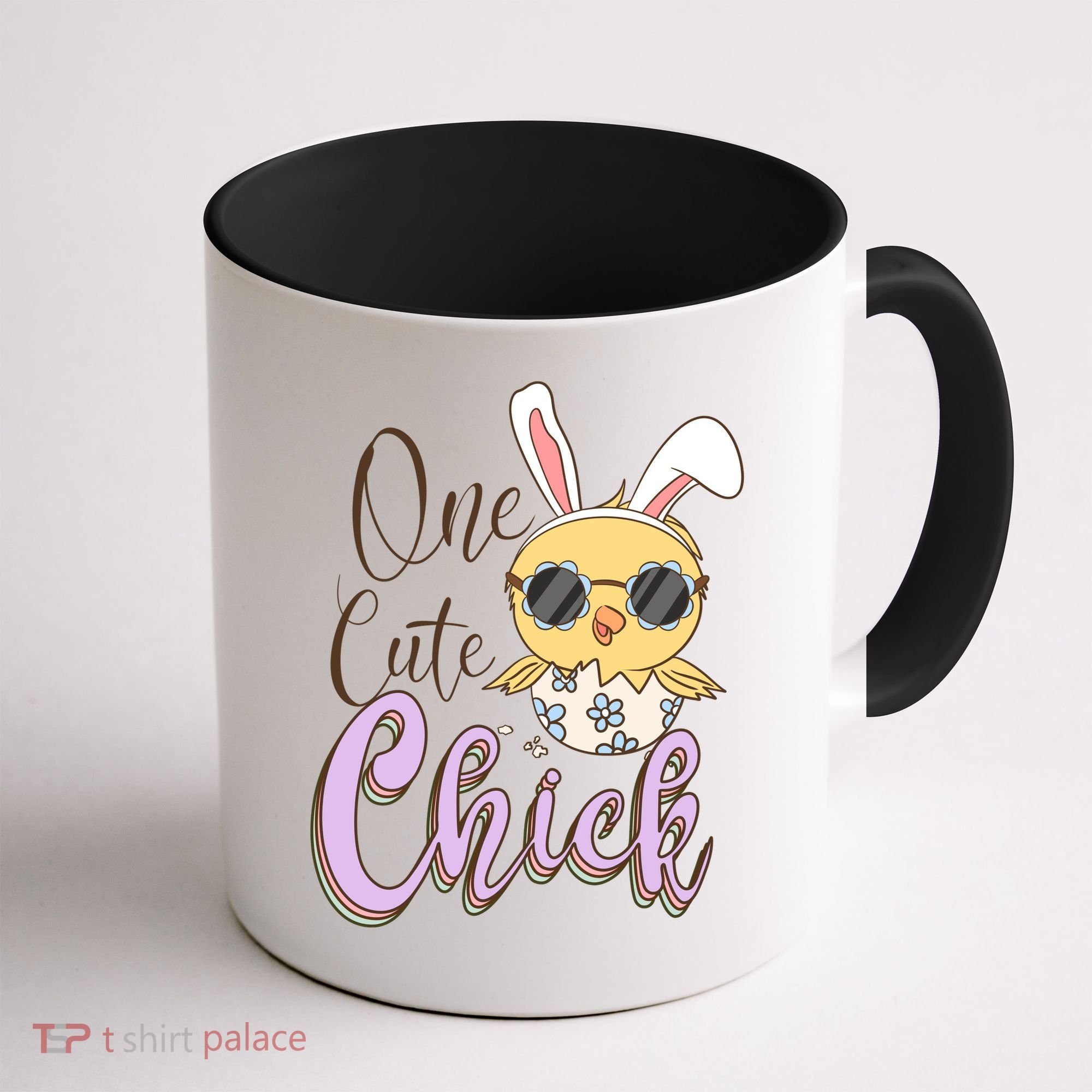One Cute Chick With Glasses Funny Bunny Easter Day Coffee Mug