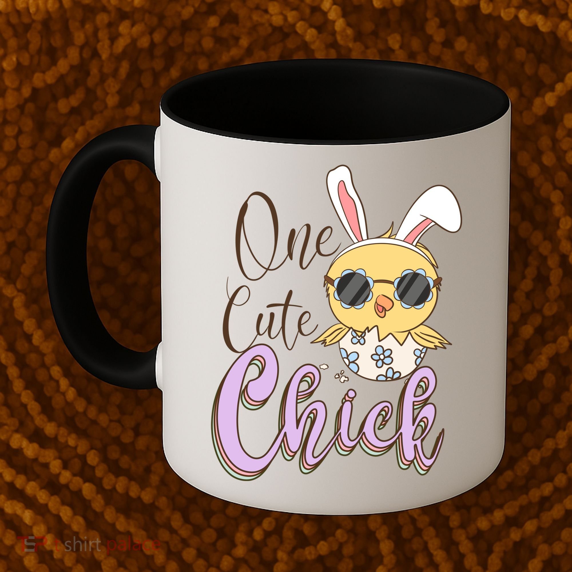One Cute Chick With Glasses Funny Bunny Easter Day Coffee Mug