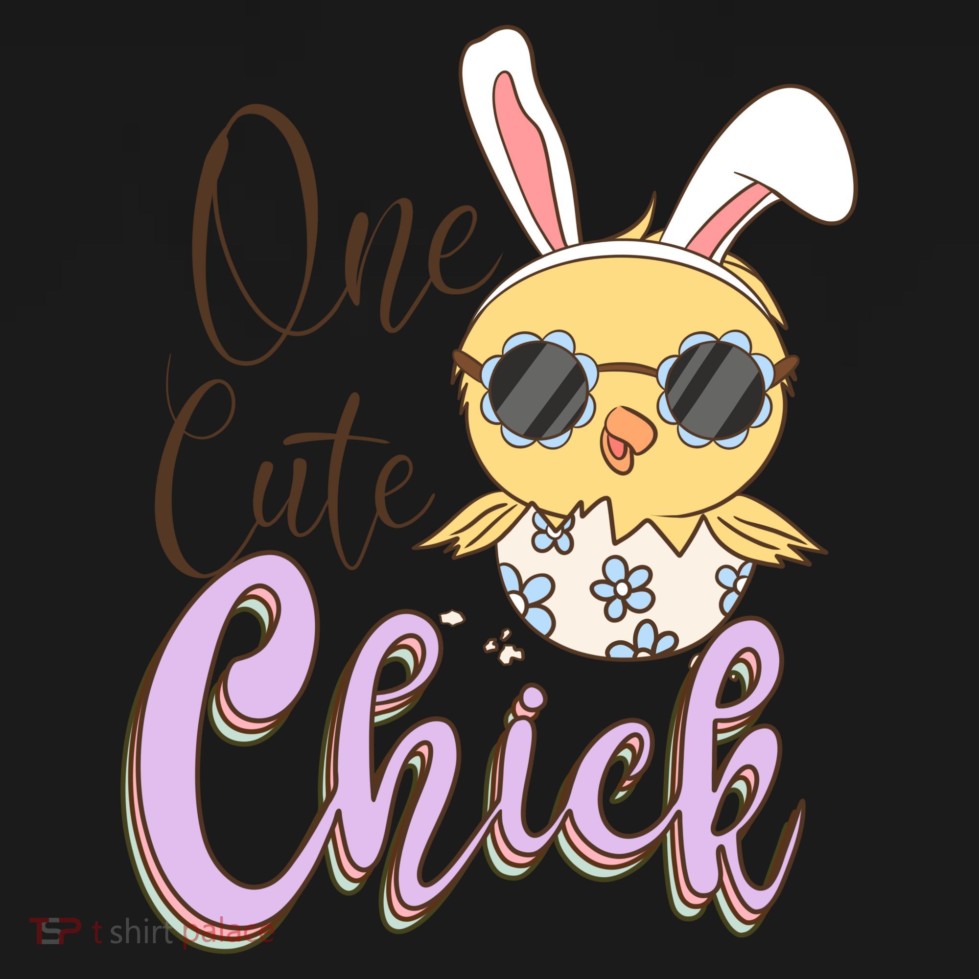 One Cute Chick With Glasses Funny Bunny Easter Day Pajama Set