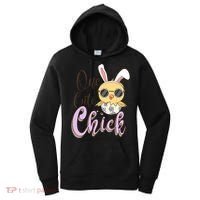 One Cute Chick With Glasses Funny Bunny Easter Day Women's Hoodie thumb 0
