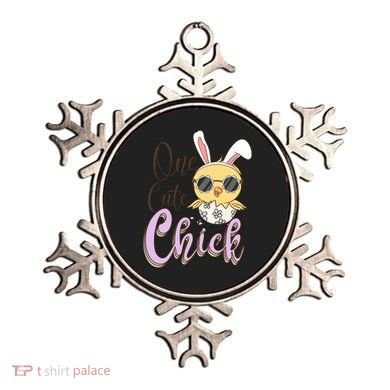 One Cute Chick With Glasses Funny Bunny Easter Day Ornament