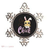 One Cute Chick With Glasses Funny Bunny Easter Day Ornament thumb 0