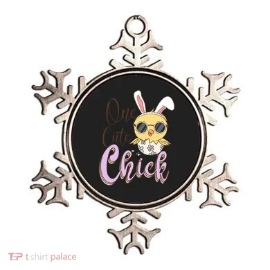 One Cute Chick With Glasses Funny Bunny Easter Day Ornament