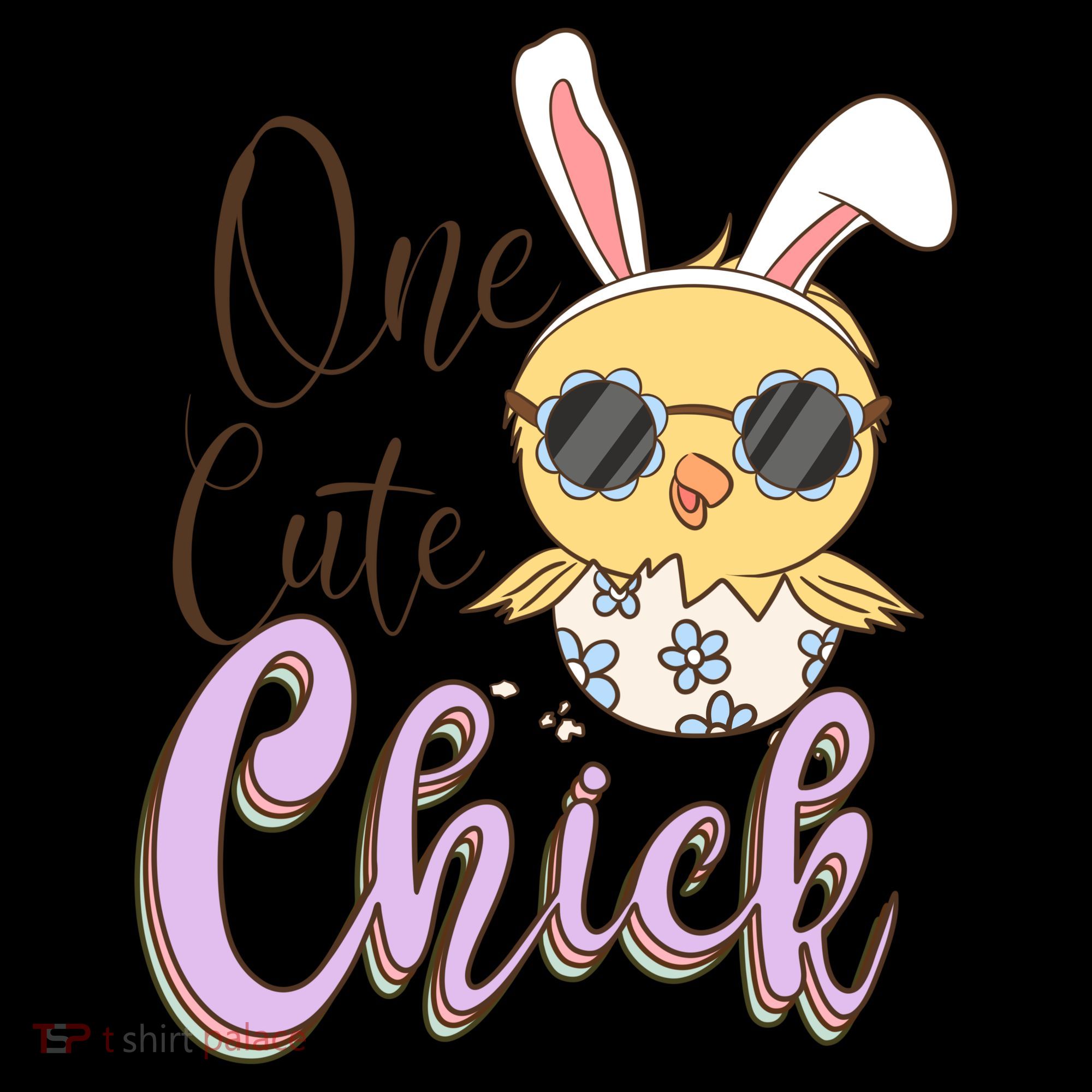 One Cute Chick With Glasses Funny Bunny Easter Day Ornament