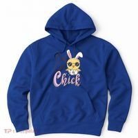 One Cute Chick With Glasses Funny Bunny Easter Day Hoodie thumb 0