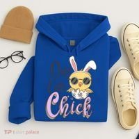 One Cute Chick With Glasses Funny Bunny Easter Day Hoodie thumb 4